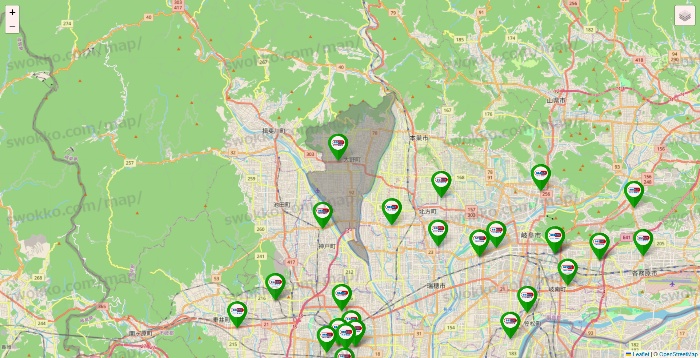 岐阜県のセイムス系の店舗地図