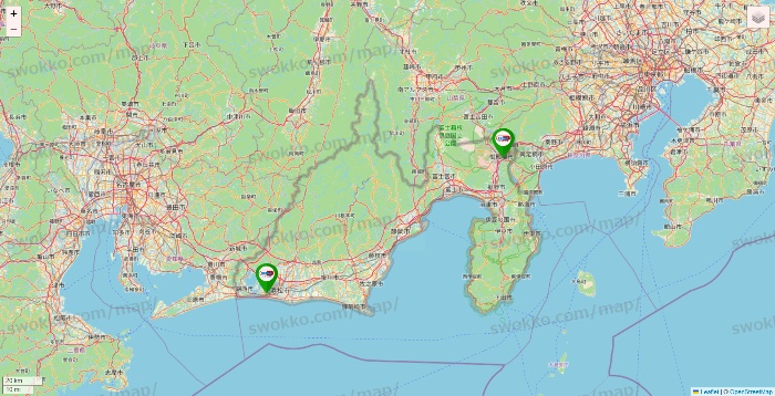静岡県のセイムス系の店舗地図