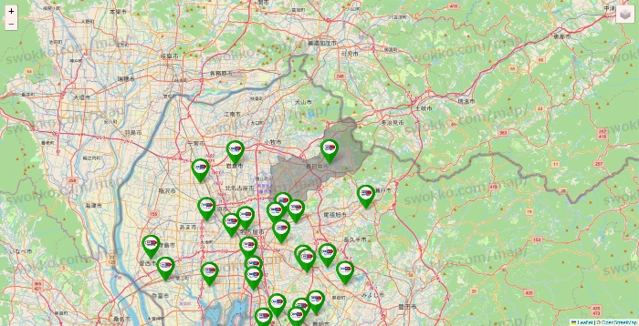 愛知県のセイムス系の店舗地図