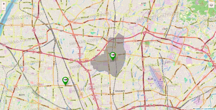 愛知県のセイムス系の店舗地図