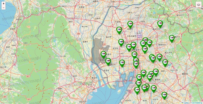 愛知県のセイムス系の店舗地図
