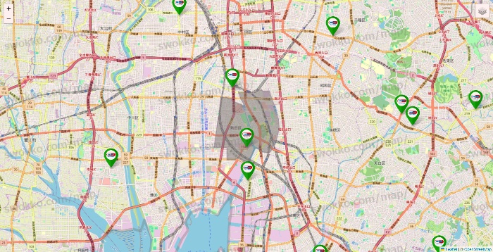 愛知県のセイムス系の店舗地図