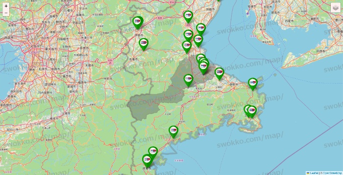 三重県のセイムス系の店舗地図