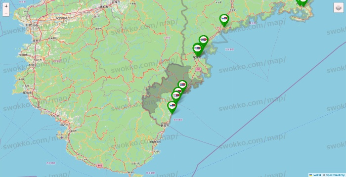 三重県のセイムス系の店舗地図