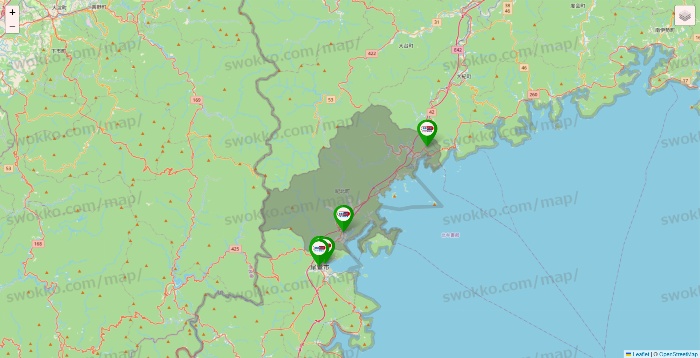 三重県のセイムス系の店舗地図