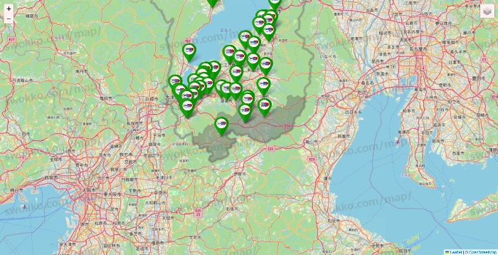 滋賀県のセイムス系の店舗地図