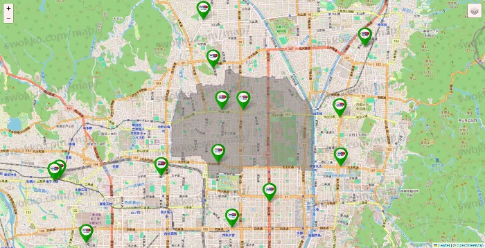 京都府のセイムス系の店舗地図
