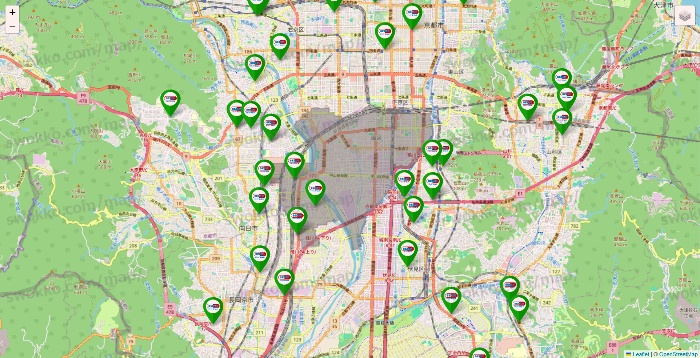 京都府のセイムス系の店舗地図