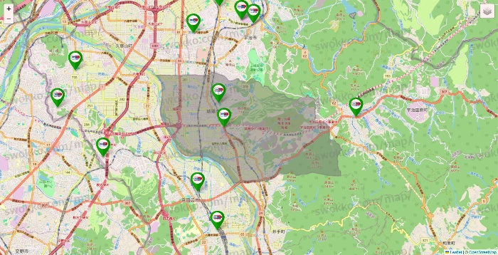 京都府のセイムス系の店舗地図
