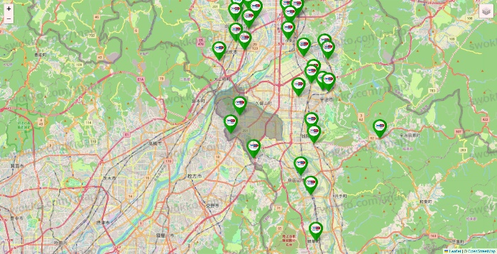 京都府のセイムス系の店舗地図