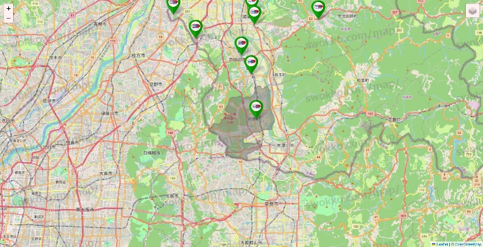 京都府のセイムス系の店舗地図