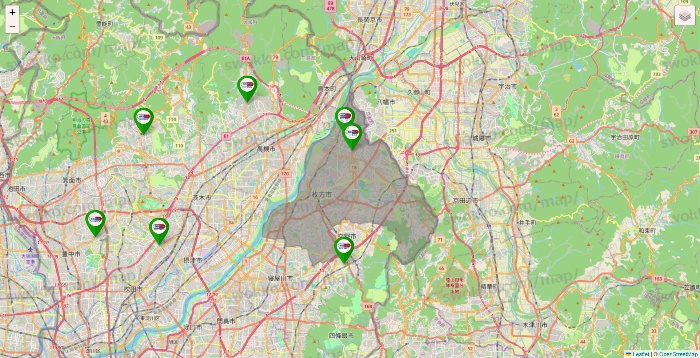 大阪府のセイムス系の店舗地図