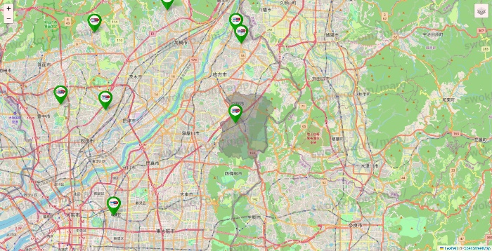 大阪府のセイムス系の店舗地図
