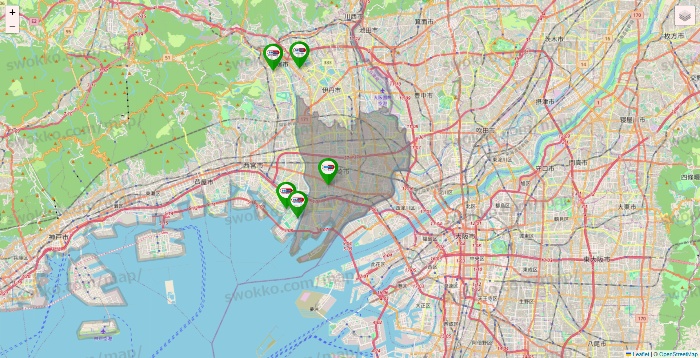 兵庫県のセイムス系の店舗地図