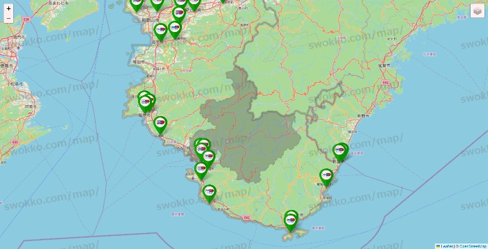 和歌山県のセイムス系の店舗地図