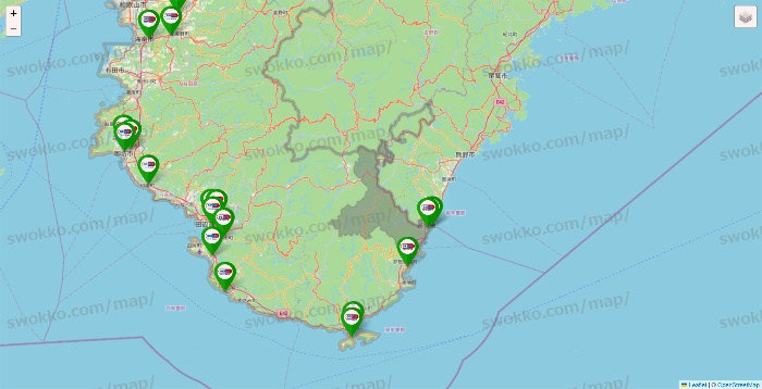 和歌山県のセイムス系の店舗地図
