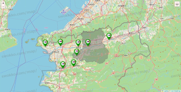 和歌山県のセイムス系の店舗地図