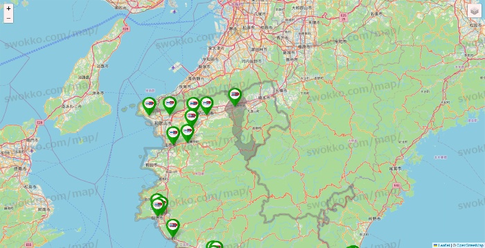 和歌山県のセイムス系の店舗地図