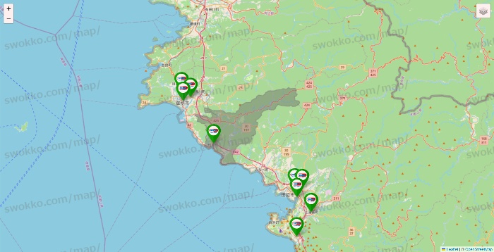 和歌山県のセイムス系の店舗地図