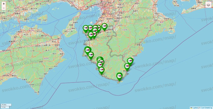 和歌山県のセイムス系の店舗地図