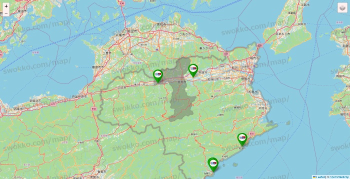 徳島県のセイムス系の店舗地図