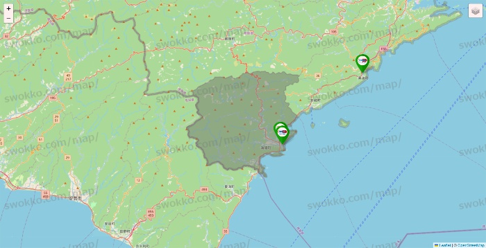 徳島県のセイムス系の店舗地図