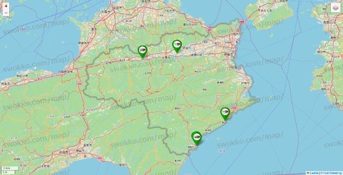 徳島県のセイムス系の店舗地図