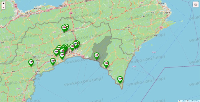 高知県のセイムス系の店舗地図