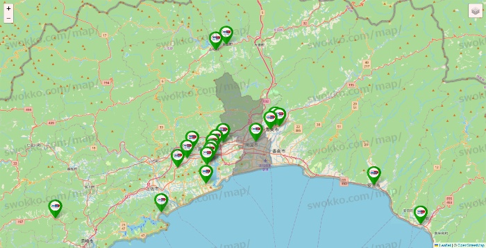 高知県のセイムス系の店舗地図