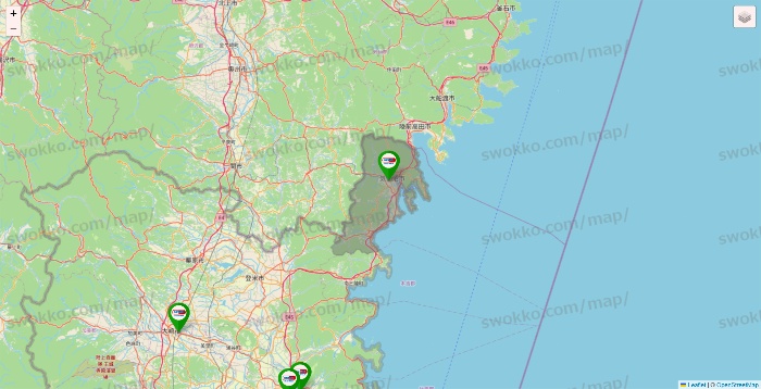 宮城県のセイムス系の店舗地図
