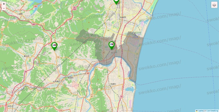 宮城県のセイムス系の店舗地図