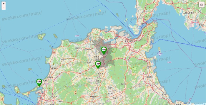 福岡県のセイムス系の店舗地図