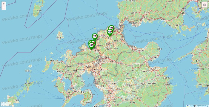 福岡県のセイムス系の店舗地図