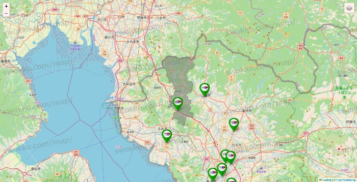 熊本県のセイムス系の店舗地図