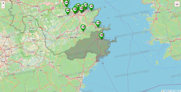 大分県のセイムス系の店舗地図