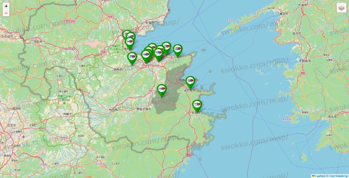 大分県のセイムス系の店舗地図