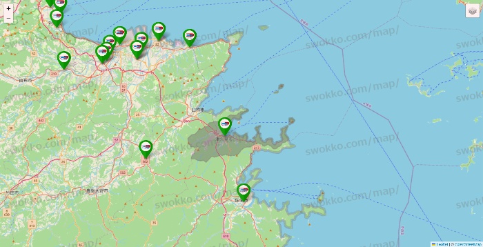 大分県のセイムス系の店舗地図