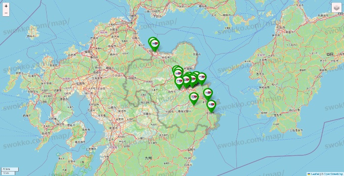 大分県のセイムス系の店舗地図