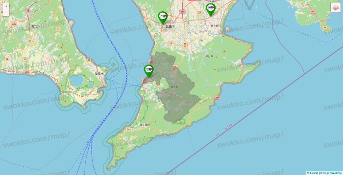 鹿児島県のセイムス系の店舗地図