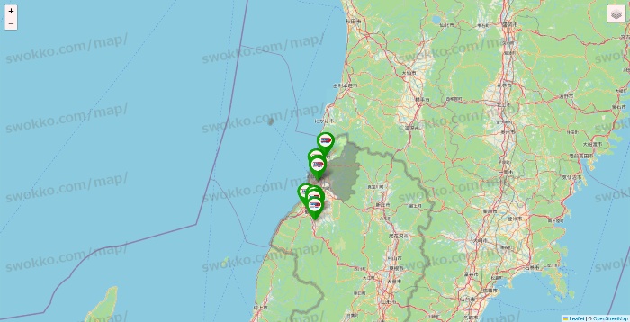山形県のセイムス系の店舗地図