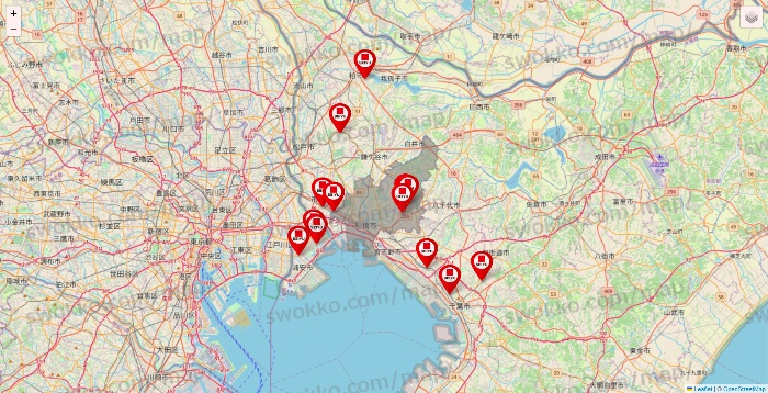千葉県の西友・LIVIN（リヴィン）の店舗地図