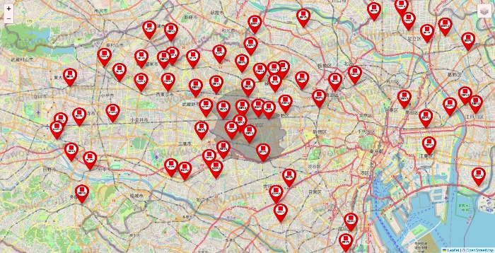 東京都の西友・LIVIN（リヴィン）の店舗地図