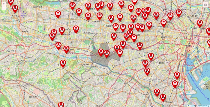 東京都の西友・LIVIN（リヴィン）の店舗地図