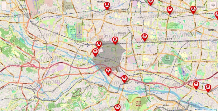 東京都の西友・LIVIN（リヴィン）の店舗地図