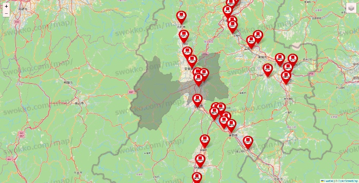 長野県の西友・LIVIN（リヴィン）の店舗地図