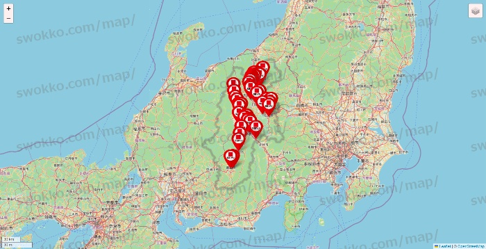 長野県の西友・LIVIN（リヴィン）の店舗地図