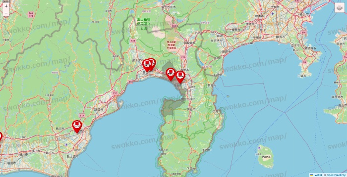 静岡県の西友・LIVIN（リヴィン）の店舗地図