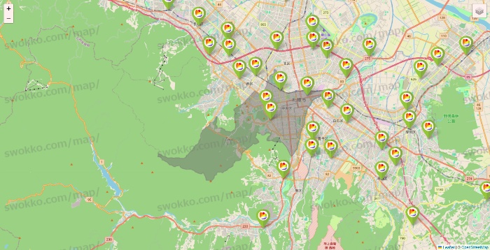 北海道のSeria（セリア）の店舗地図