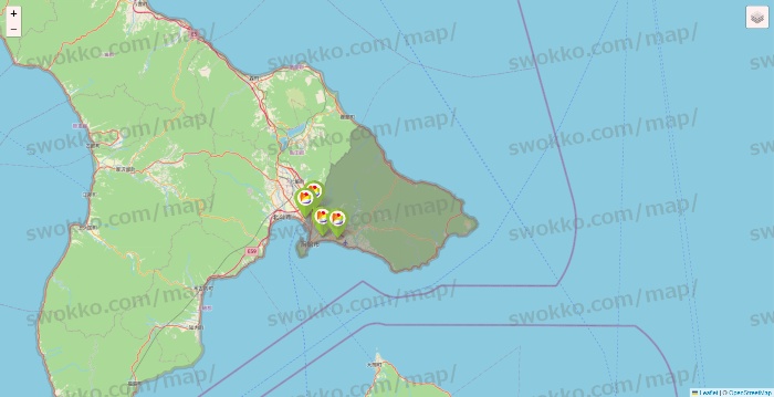 北海道のSeria（セリア）の店舗地図