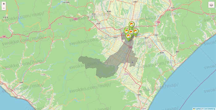 北海道のSeria（セリア）の店舗地図